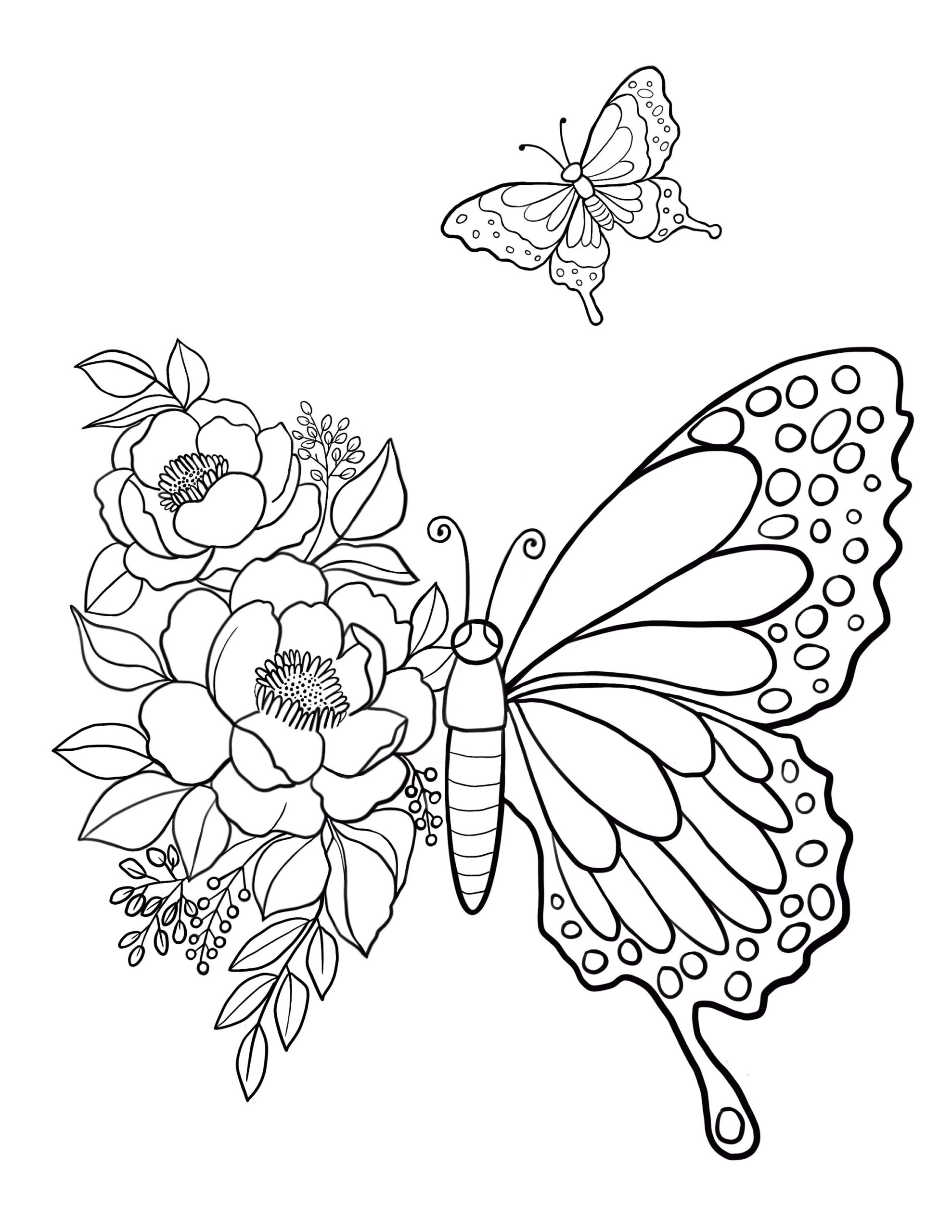 butterfly printable coloring page