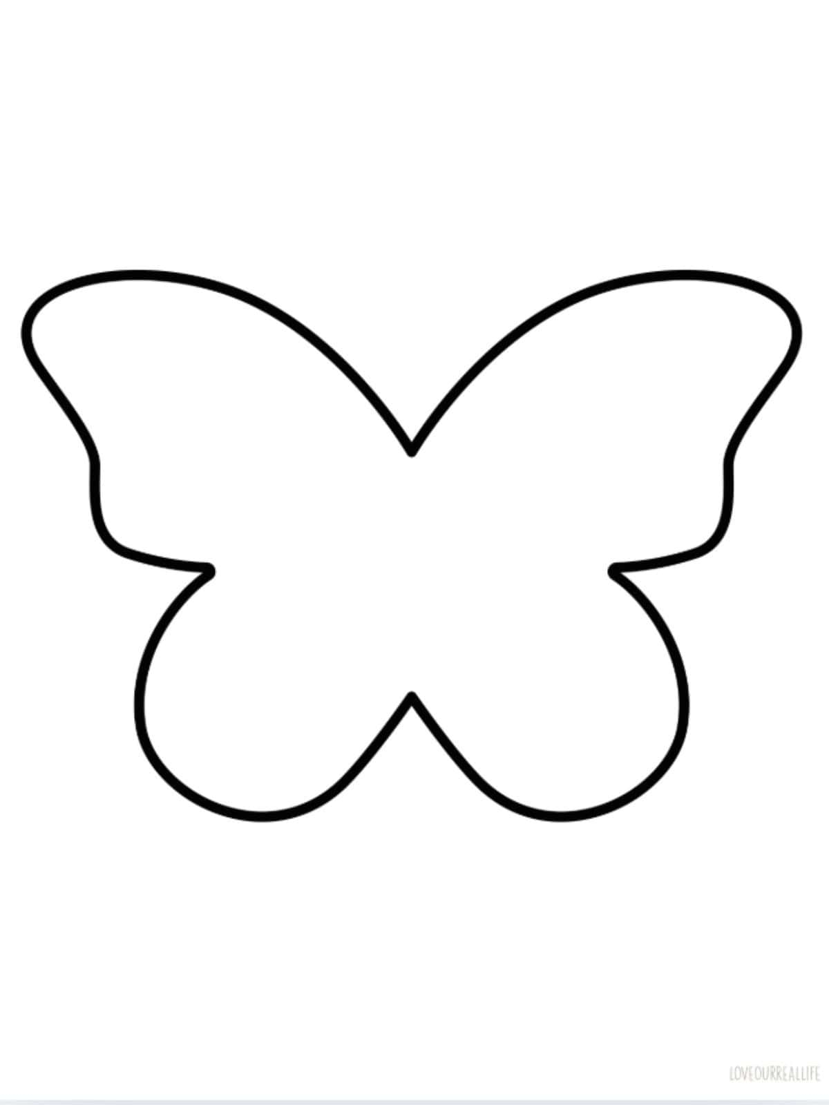 Butterfly Template Free Printable For Crafts Or Coloring Love Our Real Life