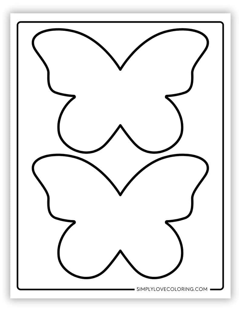 template of a butterfly