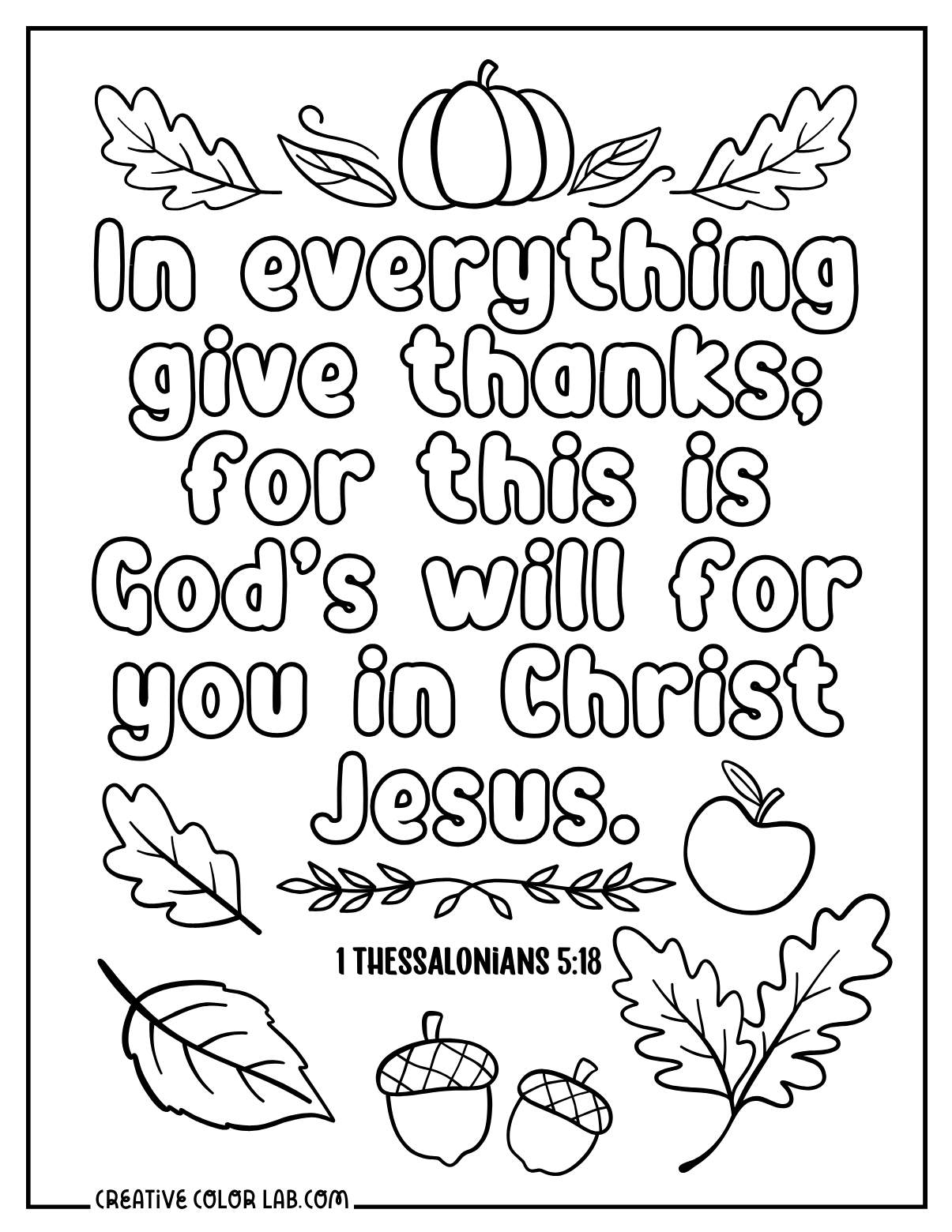 give thanks coloring sheet