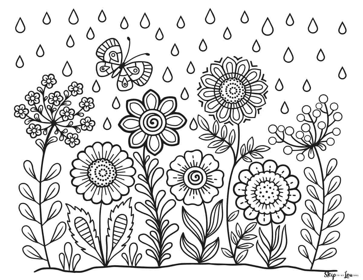 free printable coloring pages spring