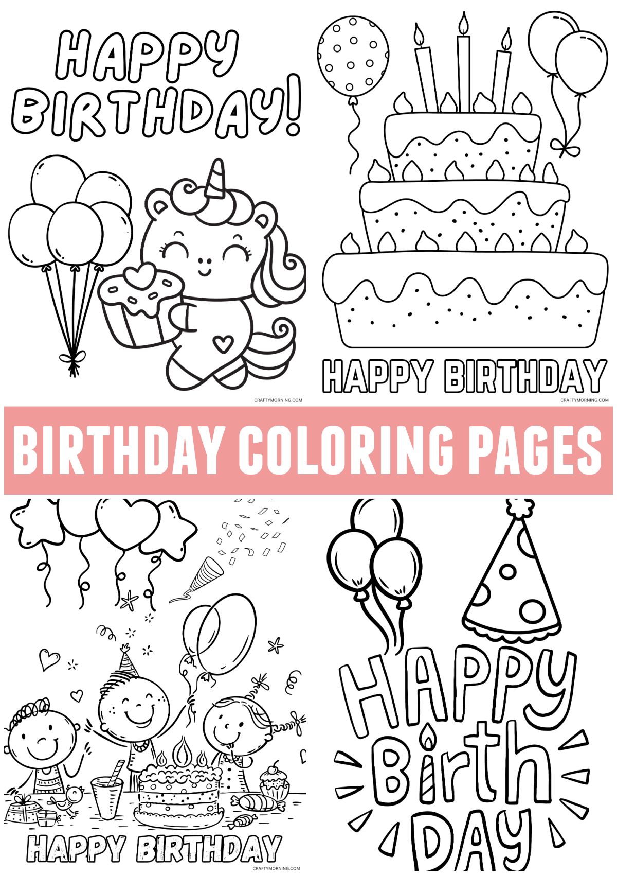 coloring birthday cards printable