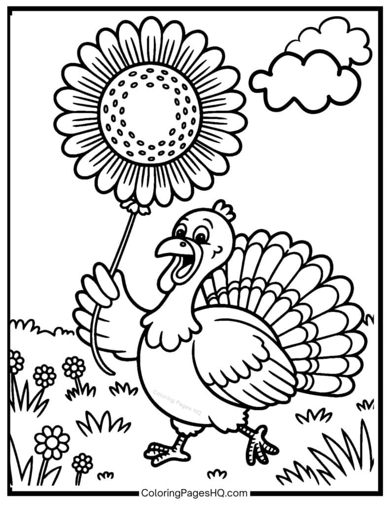 printable turkey coloring sheet