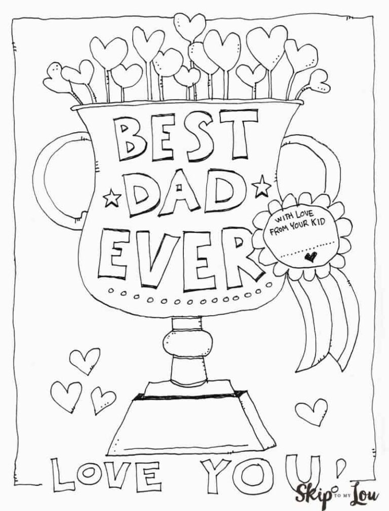 Dad Coloring Page For The BEST Dad Skip To My Lou