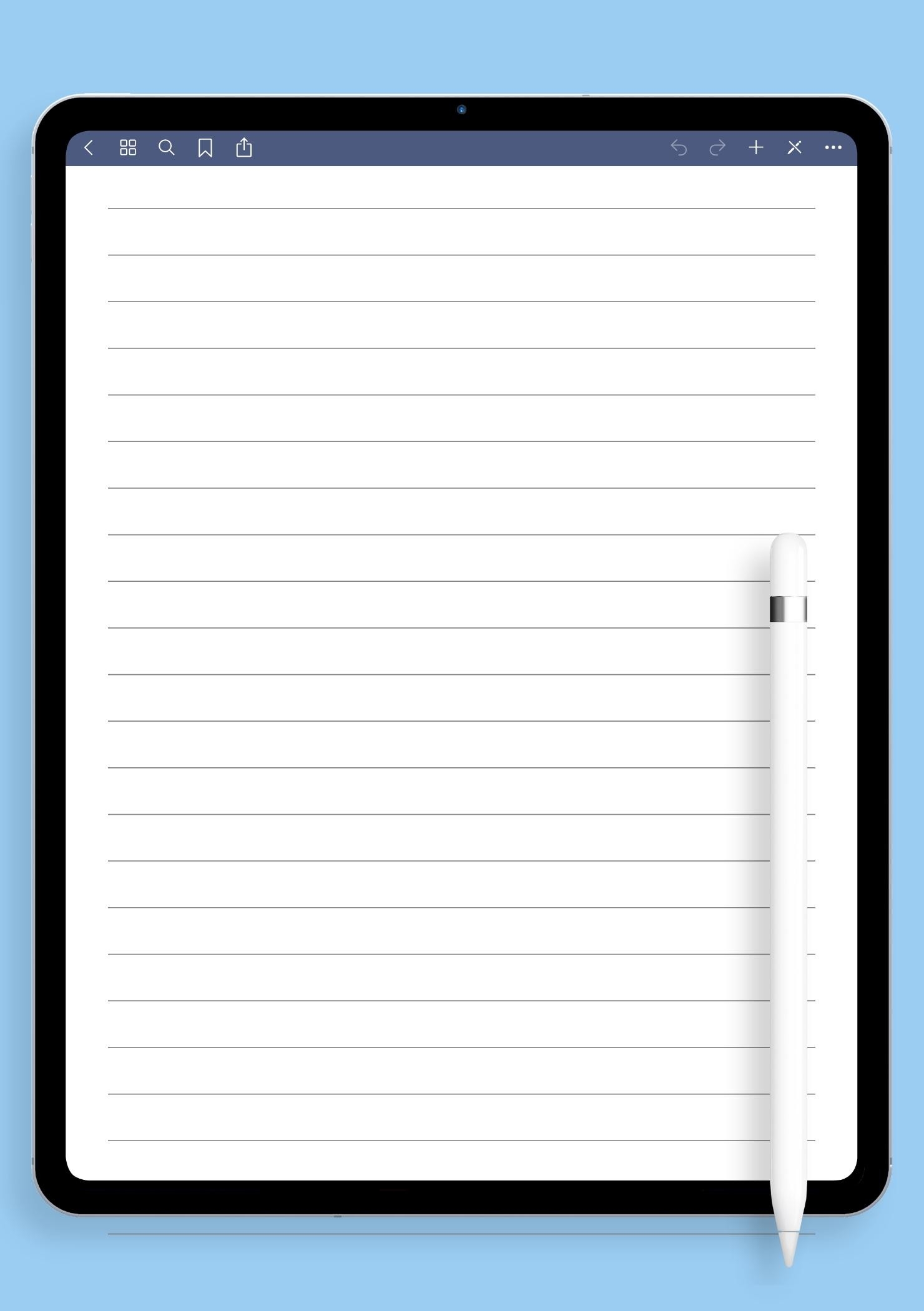 wide ruled paper printable