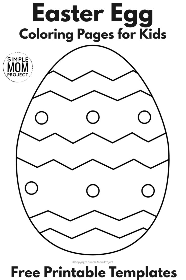 Easter Egg Coloring Pages For Kids With FREE Printable Templates SimpleMomProject