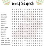 Easter Word Search Puzzle With Answer Sheet Easter Games Easter Activities Holidays Etsy