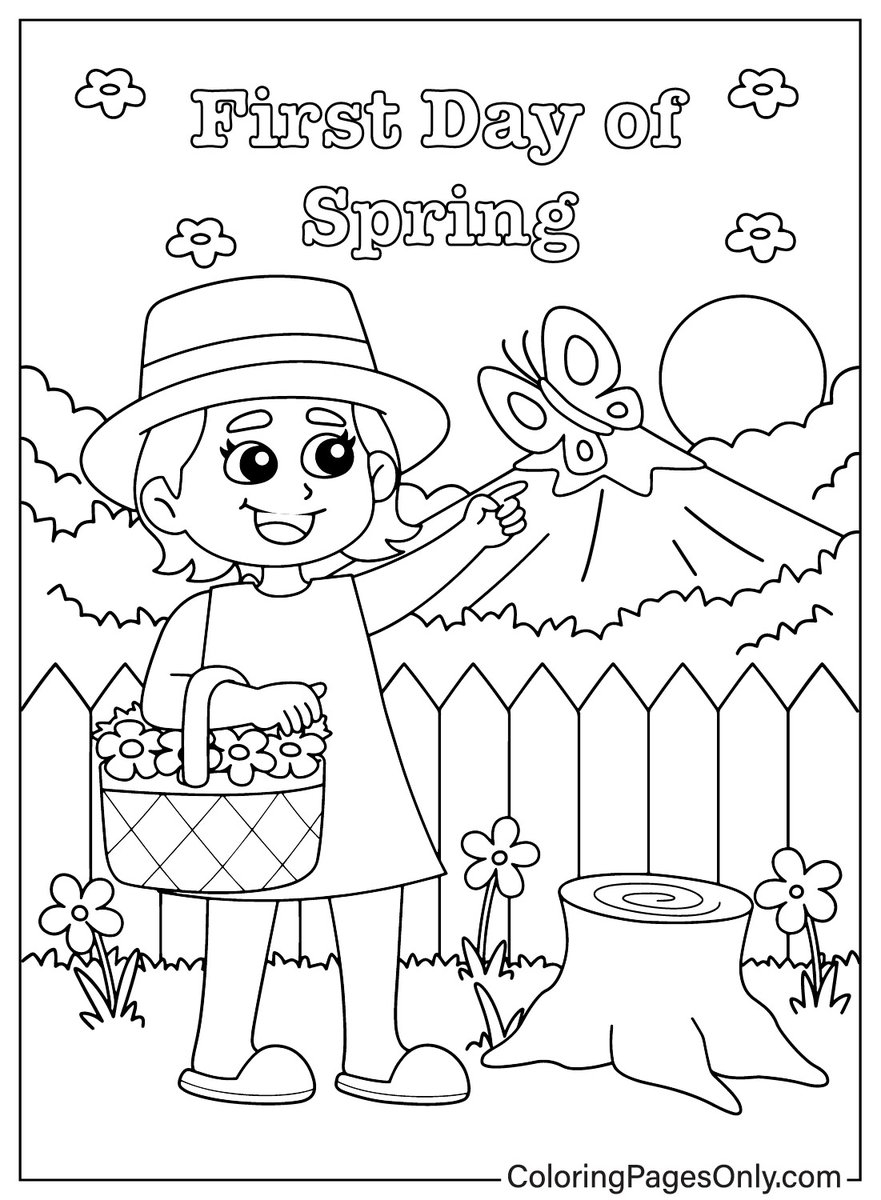 first day of spring coloring pages first day of spring coloring pages