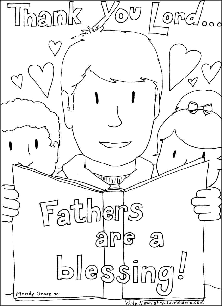father day coloring sheet