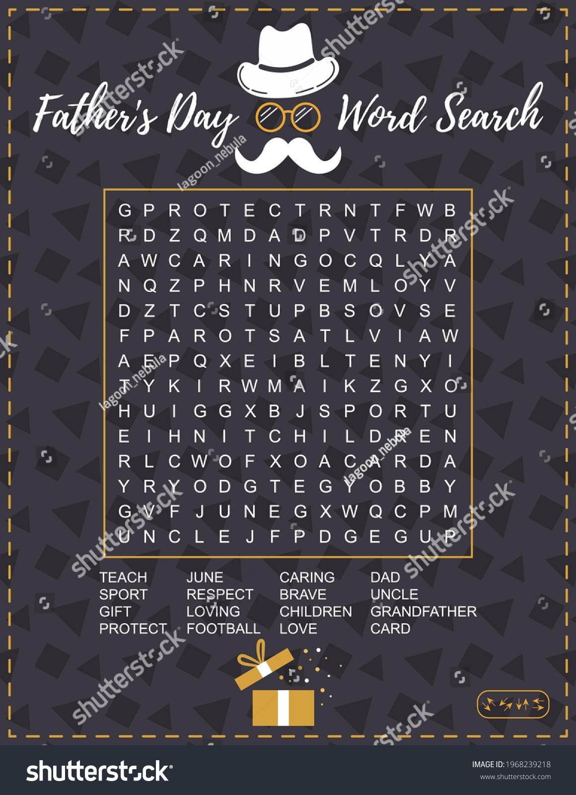 word search father's day
