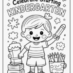 First Day Of Kindergarten Coloring Page 5 Free PDF Pages Easy Coloring Pages For Kids