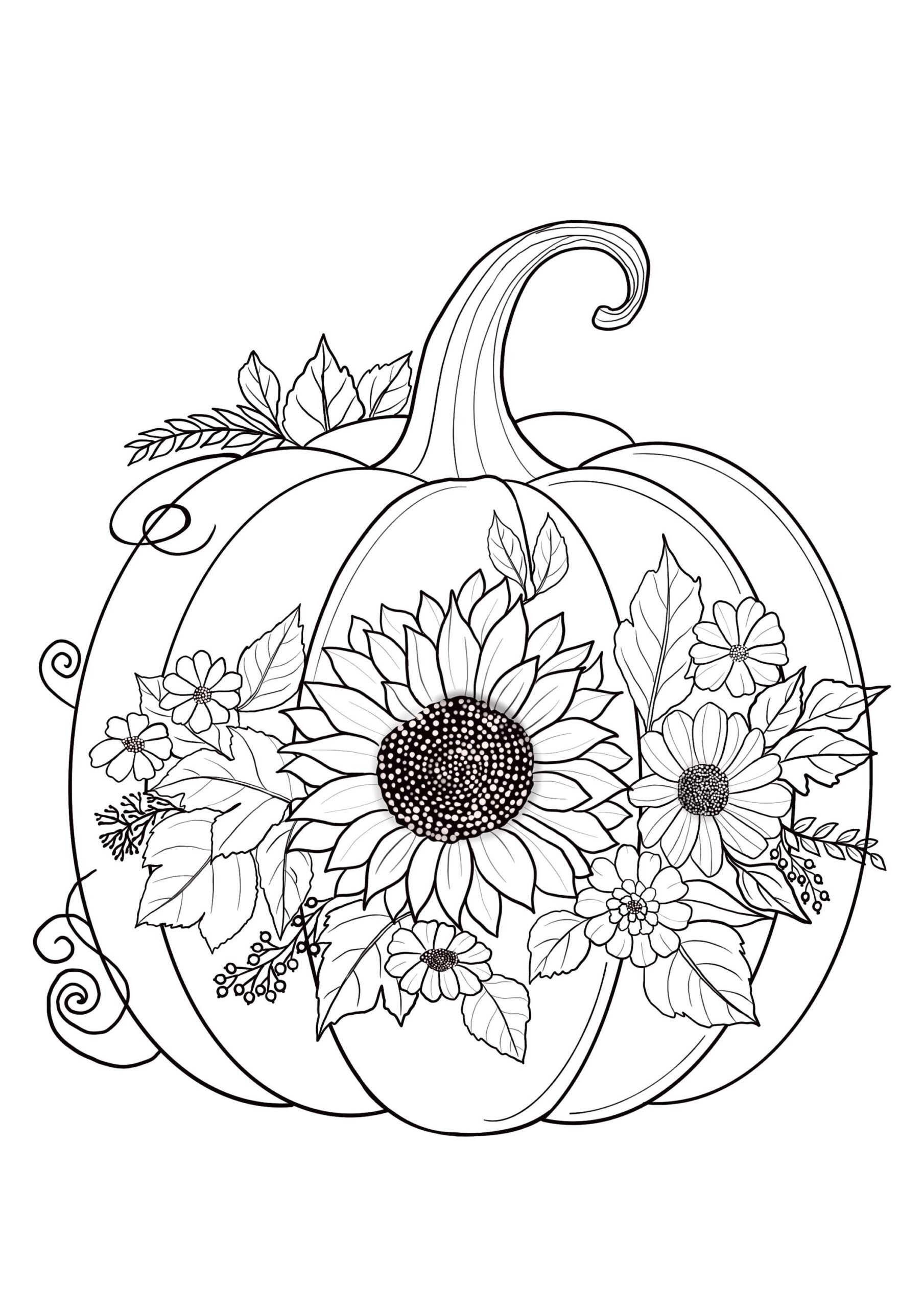 coloring pages fall theme