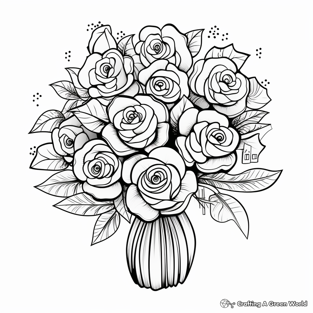 coloring pages bouquet of flowers coloring pages bouquet of flowers