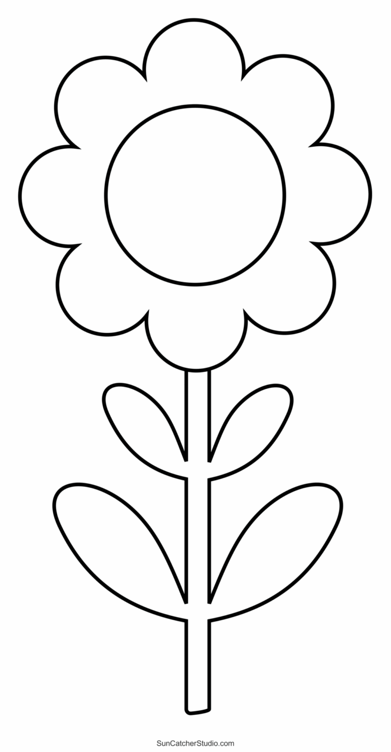 Flower Templates Patterns SVG Files Printable Stencils Free Printables Monograms Design Tools Patterns DIY Projects