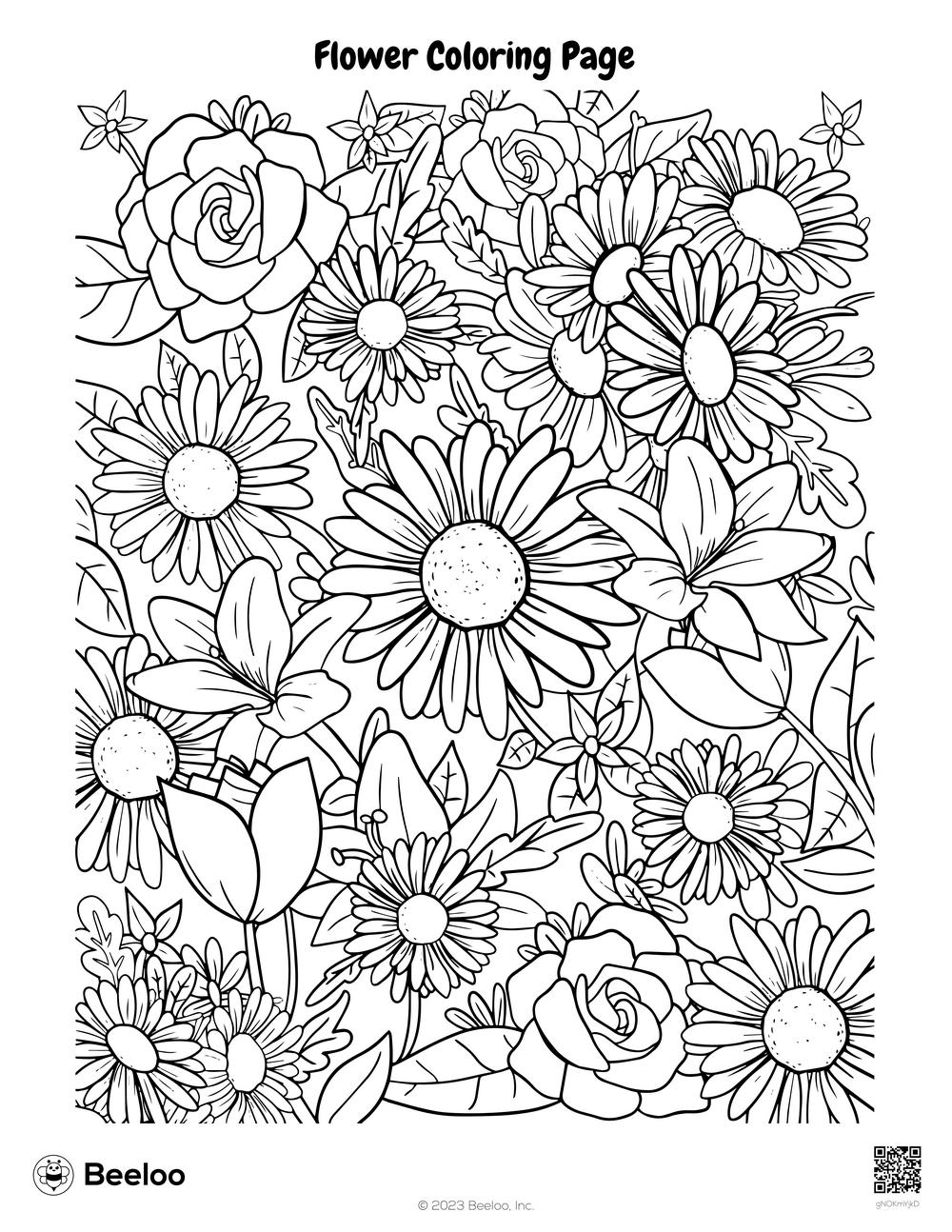 printable flowers for coloring