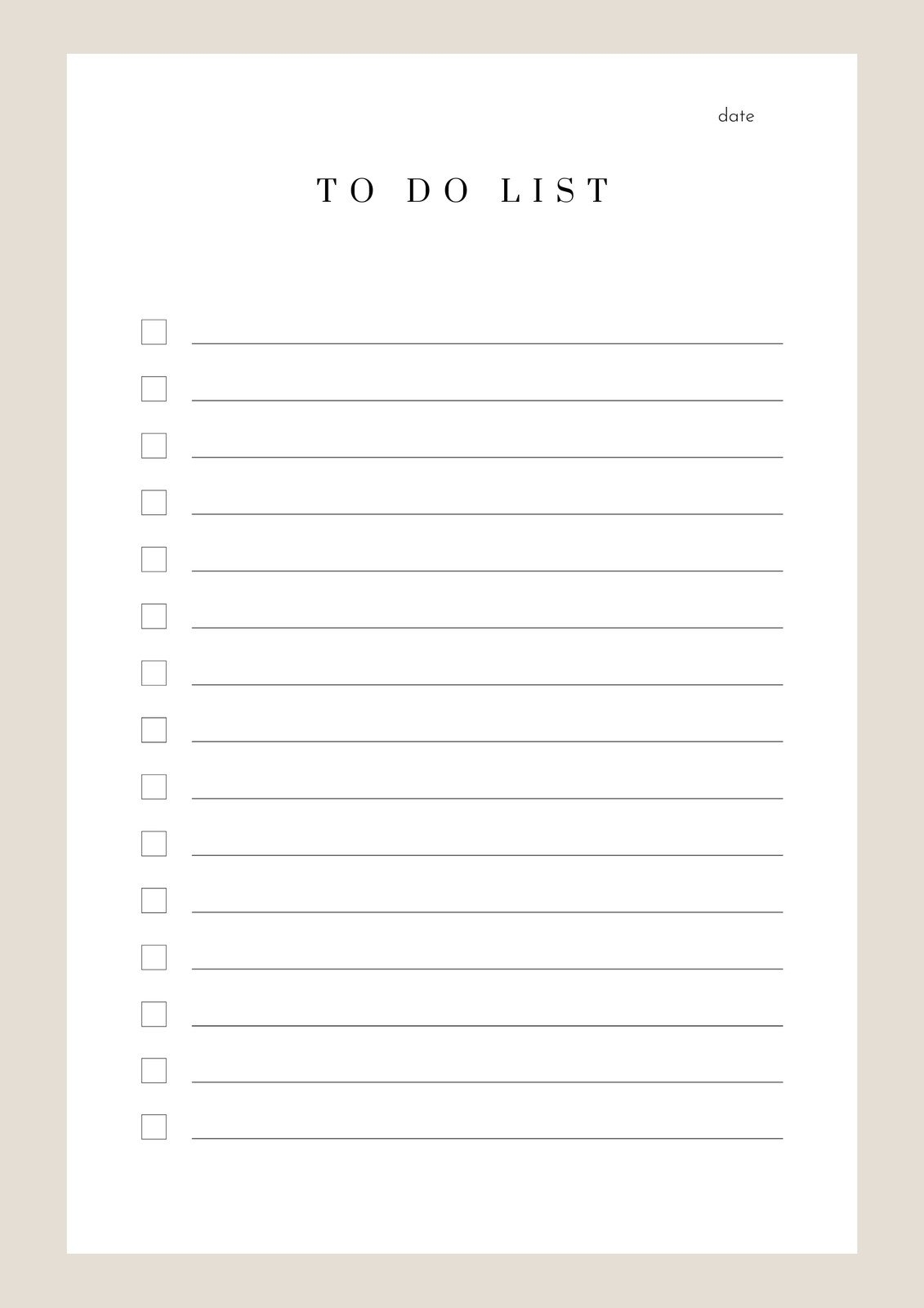 free printable to do list