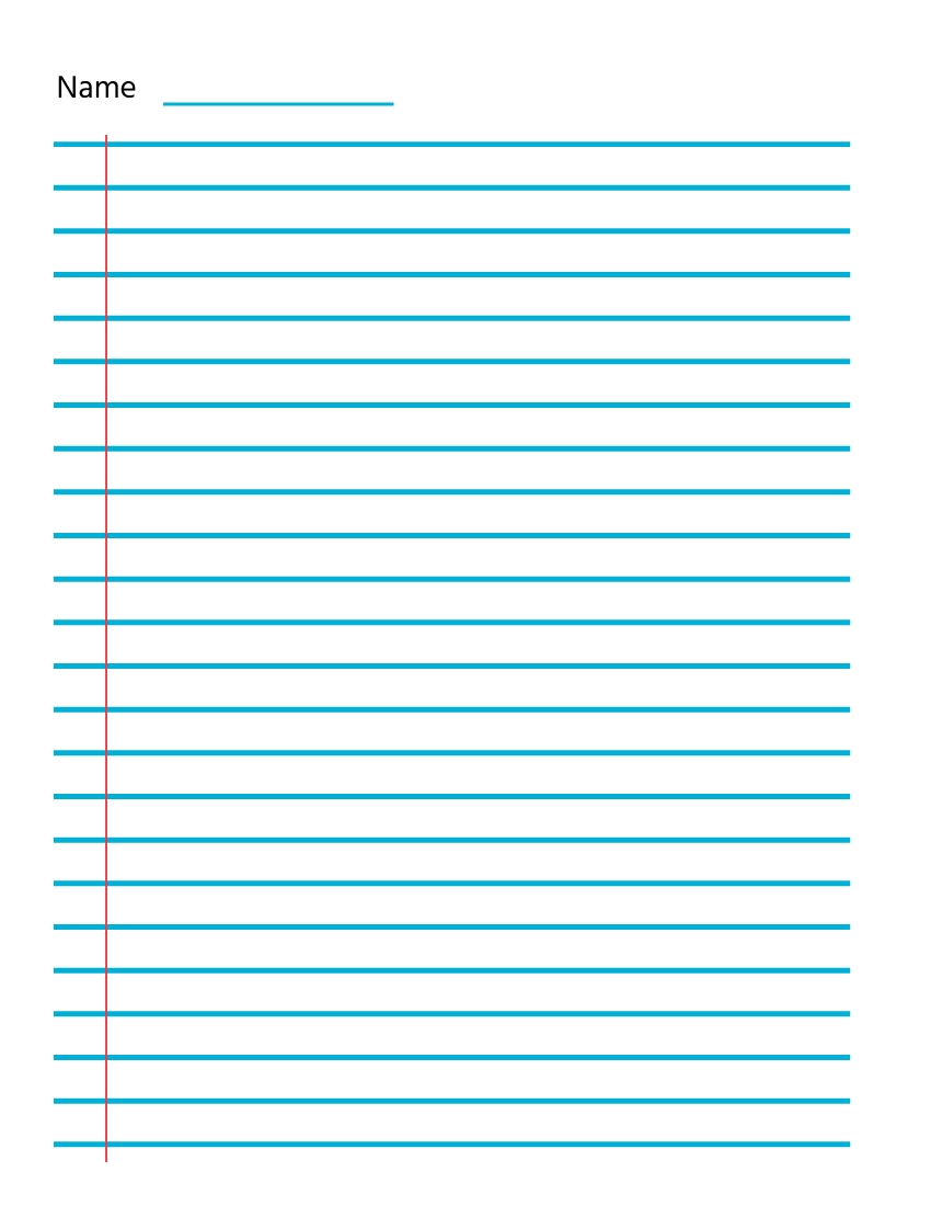 lined sheets of paper printable