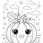 Free Cute Pumpkin Coloring Page For Kids
