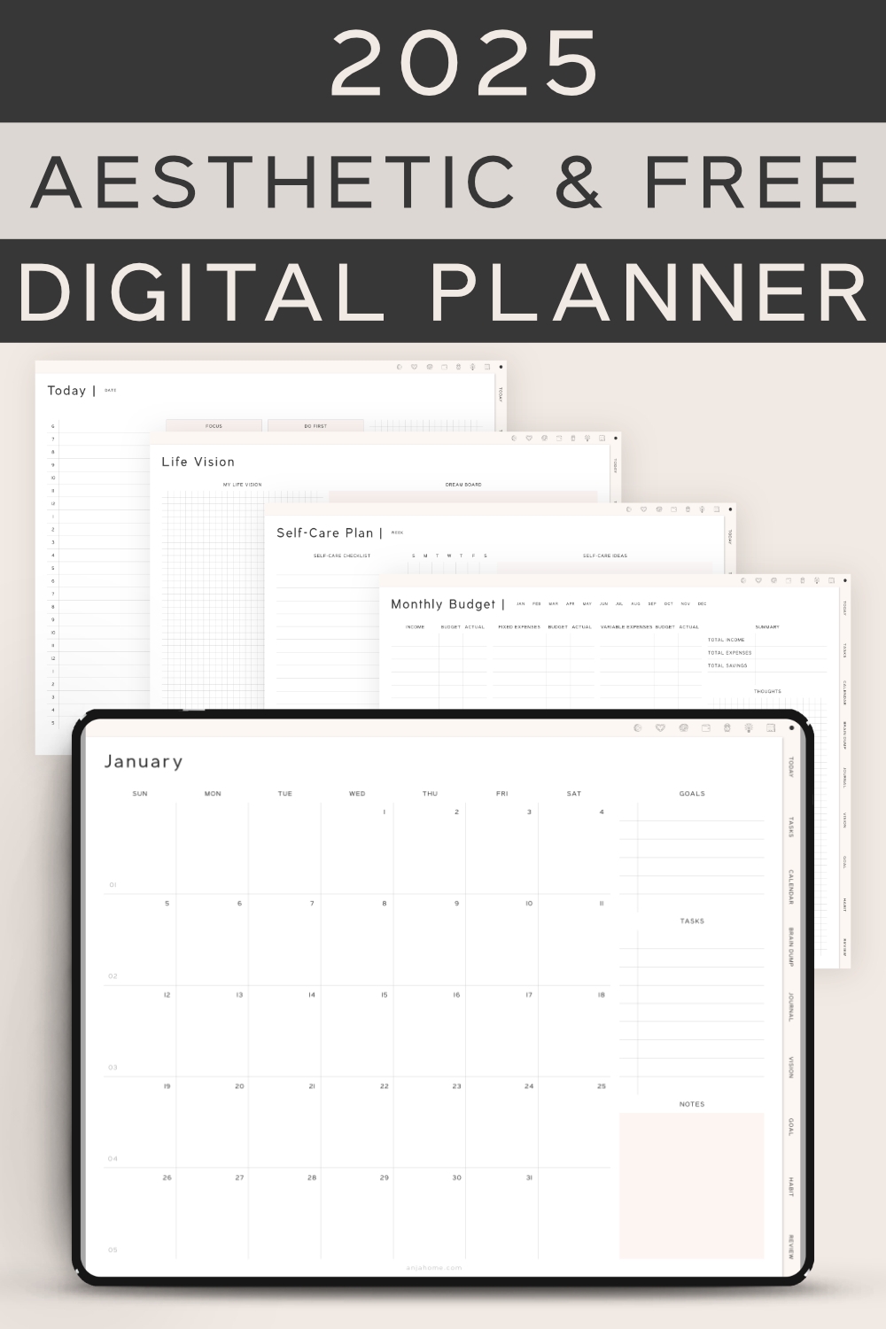 Free Digital Planner AnjaHome