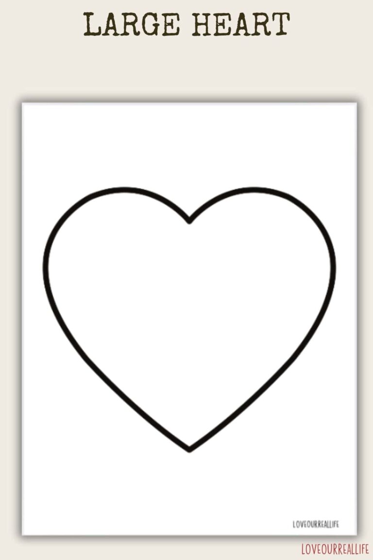 Free Heart Printable Templates For Coloring And Stencils Love Our Real Life