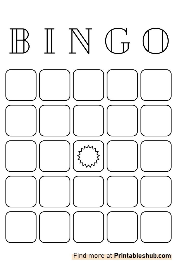 Free Printable Blank Bingo Cards Template PDF 3x3 4x4 5x5 2 Per Page 4 Per Page Printables Hub