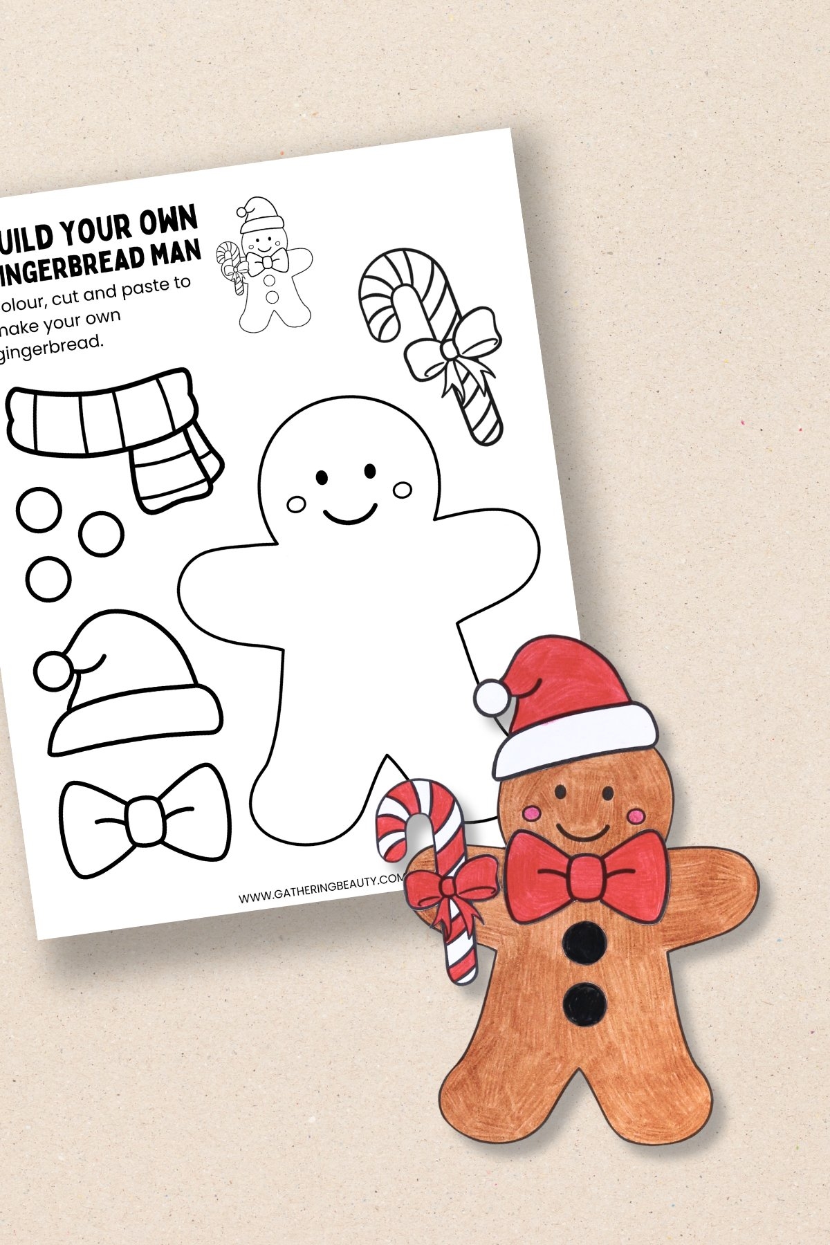 gingerbread man template free printable