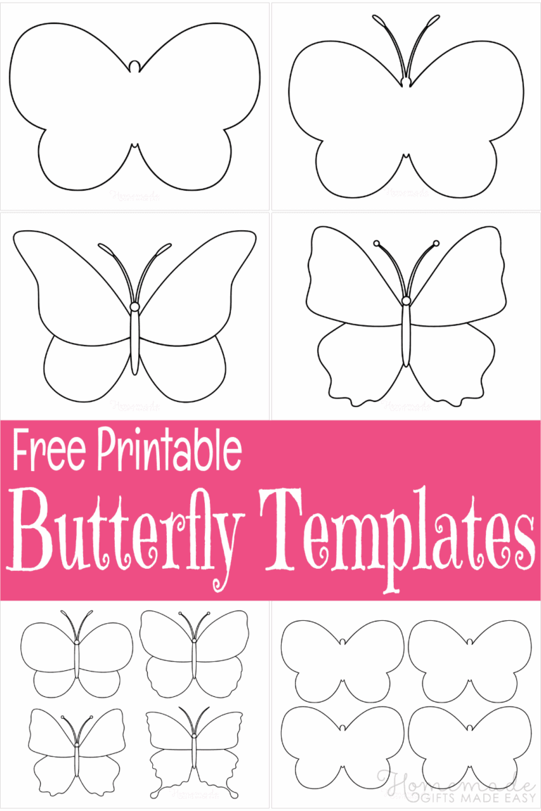 Free Printable Butterfly Templates Outlines