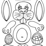 Free Printable Easter Bunny Kid s Craft Colour Build Art With Crystal