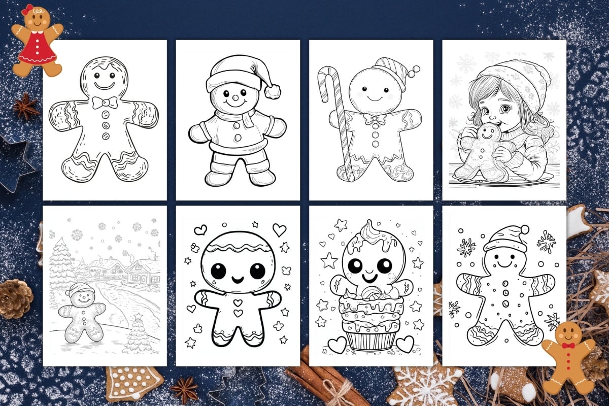 Free Printable Gingerbread Man Coloring Pages Free Printable Gingerbread Man Coloring Pages