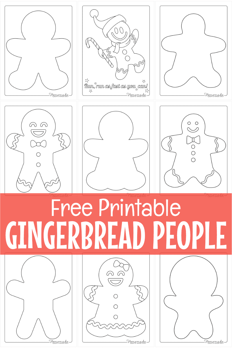 gingerbread man stencils printable