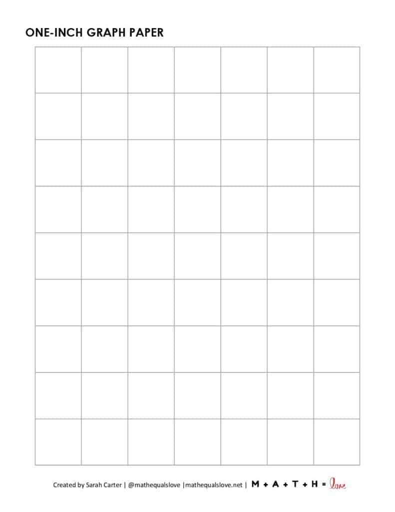 Free Printable Graph Paper 1 Inch Grid PDF Format Free Printable Graph Paper 1 Inch Grid PDF Format