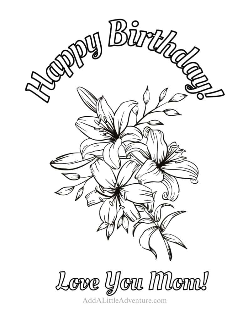 happy birthday mom printable cards