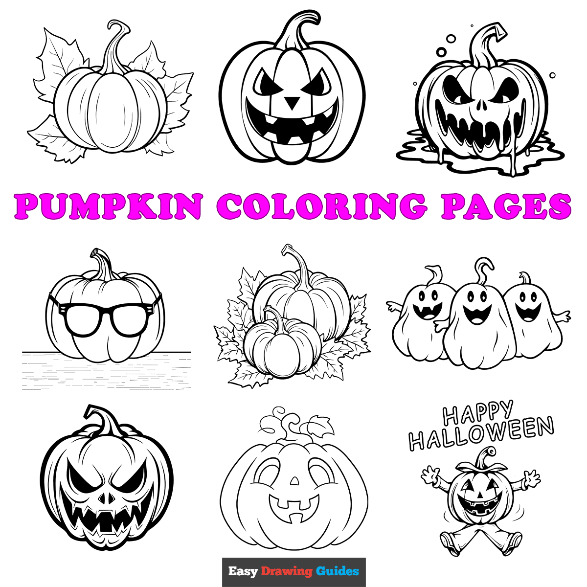 free printable pumpkins to color