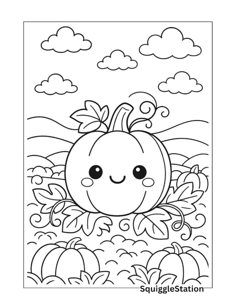 Free Printable Pumpkin Patch Coloring Page For Preschoolers Squigglestation Free Printable Pumpkin Patch Coloring Page For Preschoolers Squigglestation