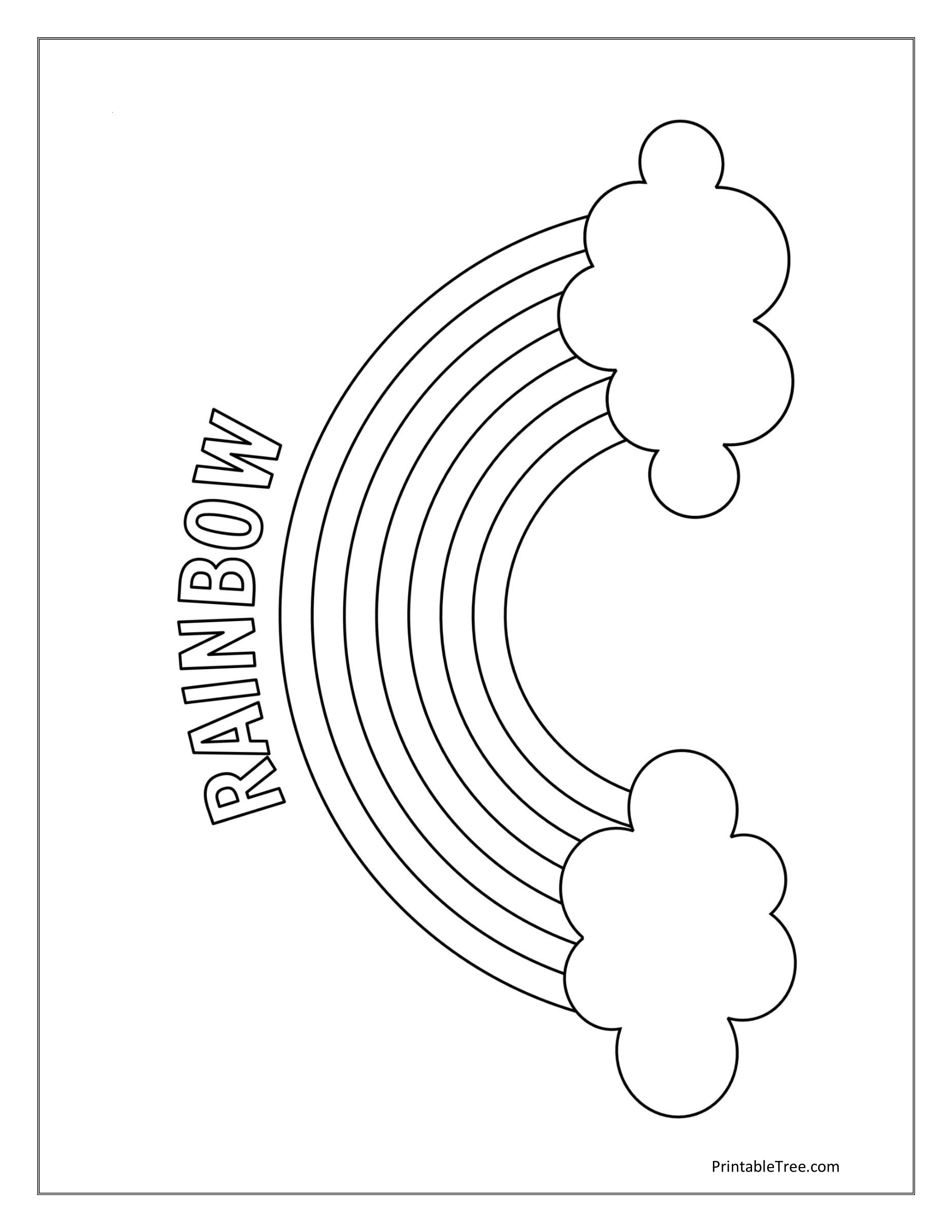 printable rainbow coloring sheet