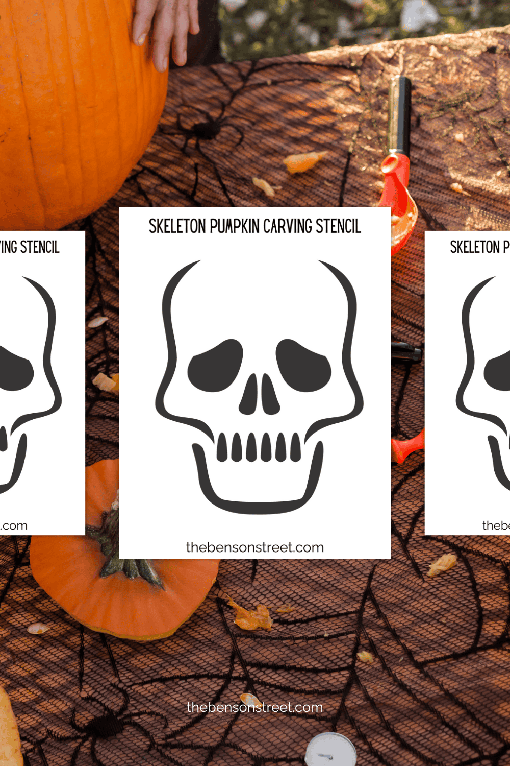 Free Printable Skeleton Pumpkin Stencil Pattern Of A Skull The Benson Street