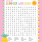 Free Printable Summer Word Search Favorite Printables