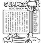 Free Printable Summer Word Search For Kids Cute Coloring Pages For Kids