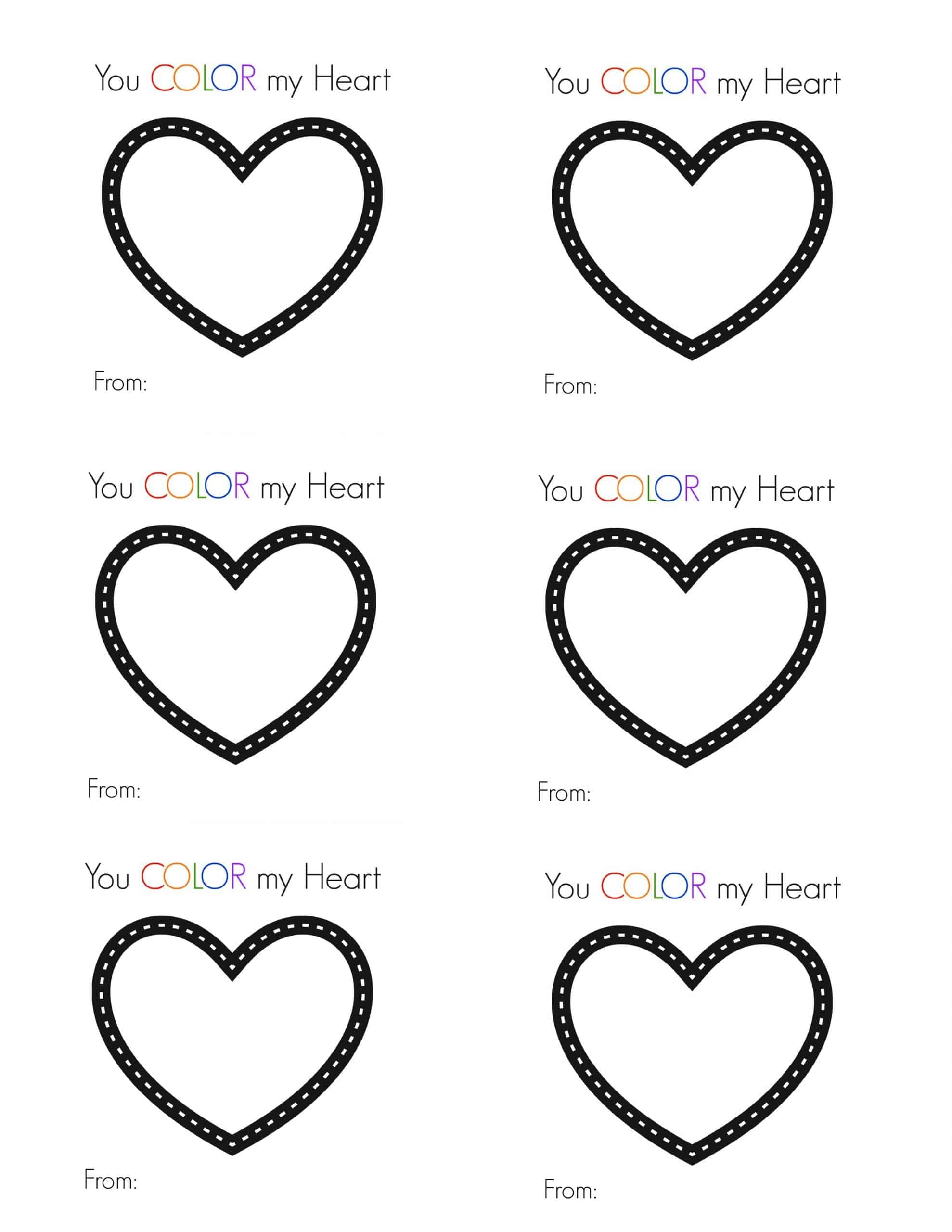 Free Printable Valentine You Color My Heart Suburban Wife City Life Free Printable Valentine You Color My Heart Suburban Wife City Life