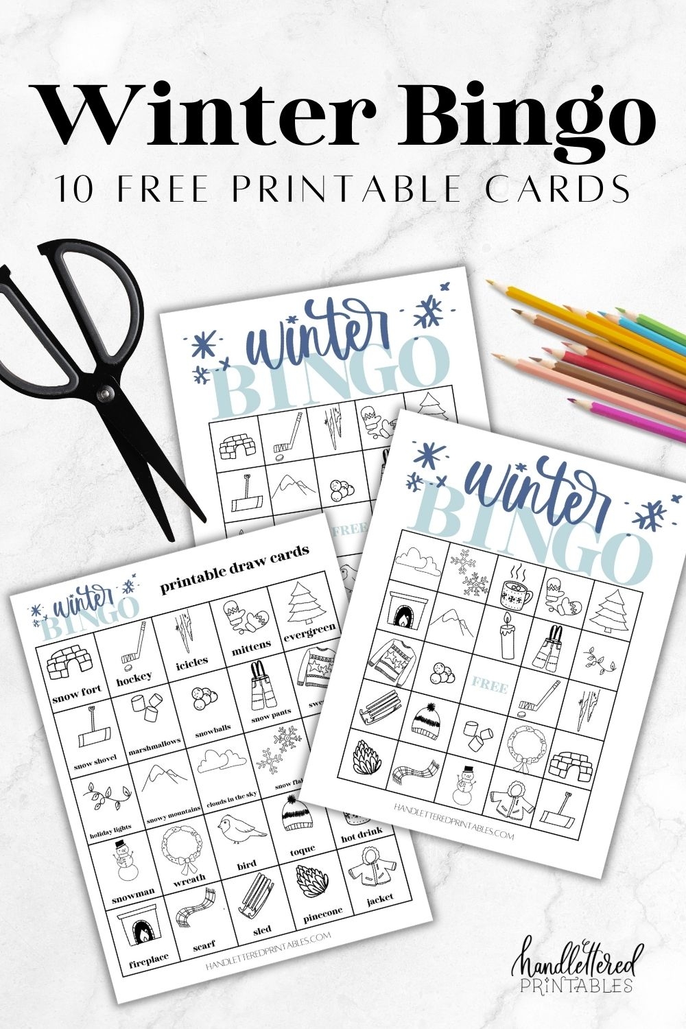 winter bingo free printable