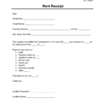 Free Rent Receipt Template PDF Word