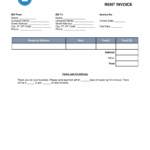 Free Rental Monthly Rent Invoice Template PDF Word EForms