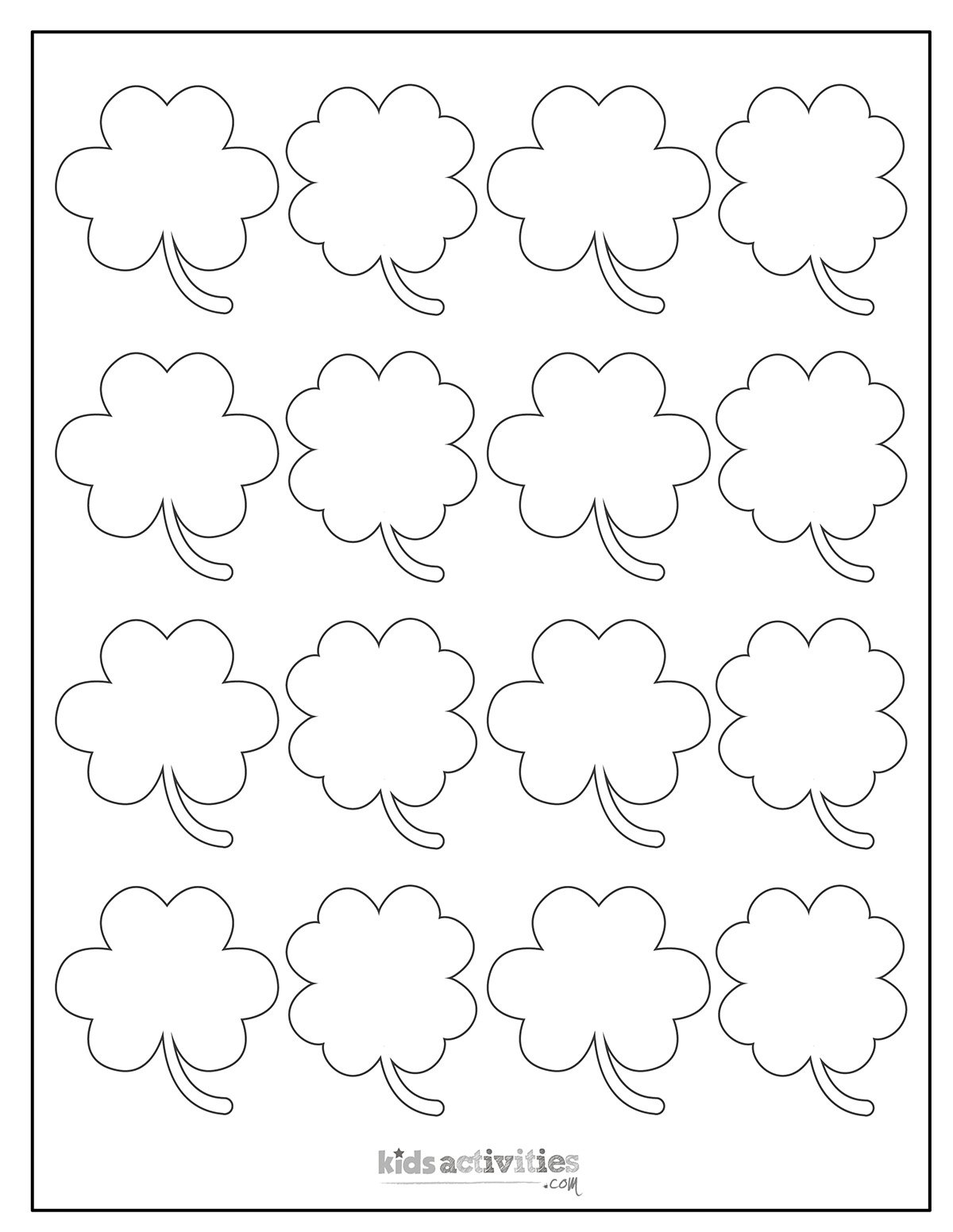 free printable shamrock template pdf