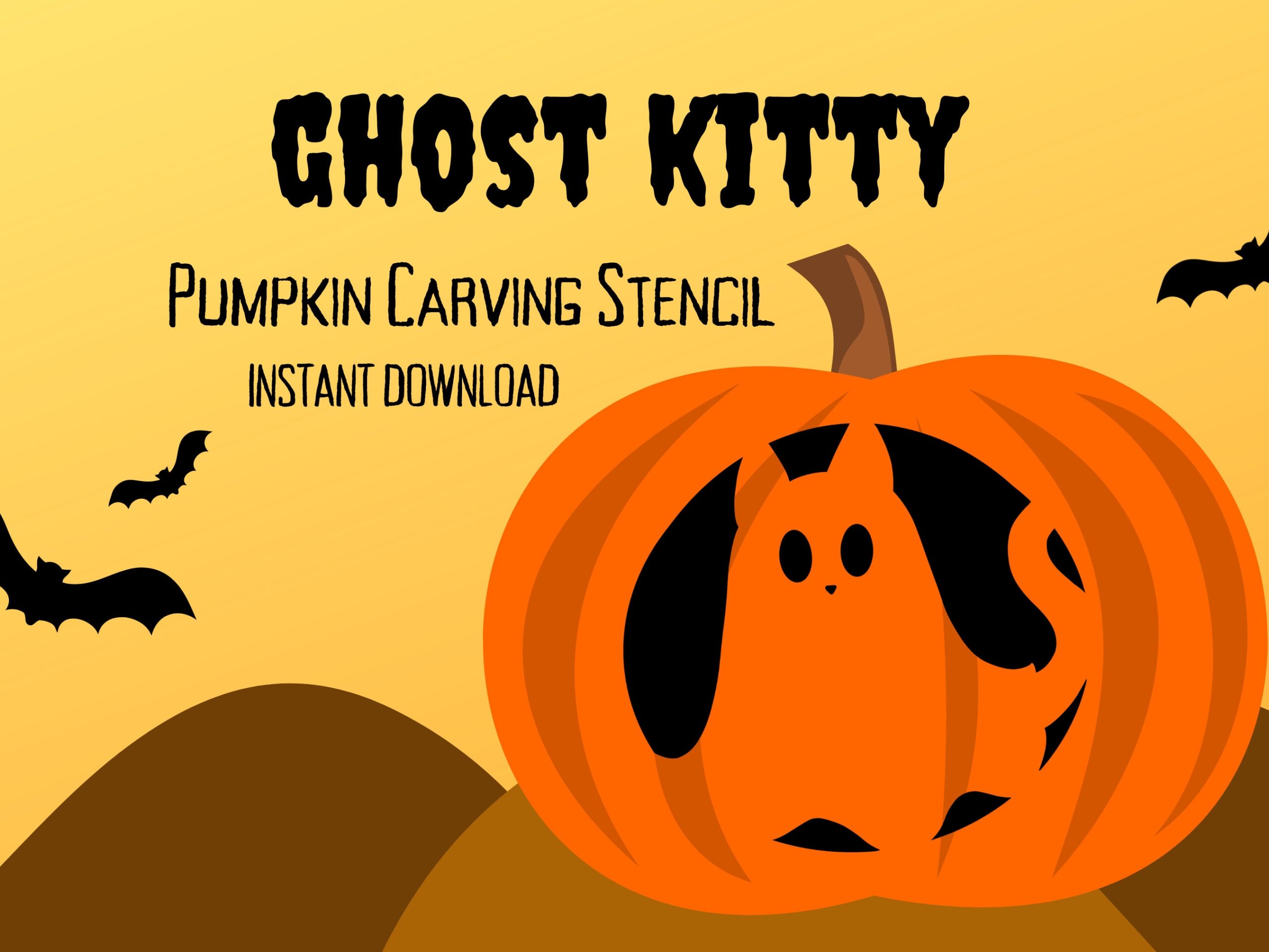 pumpkin carving templates cat face