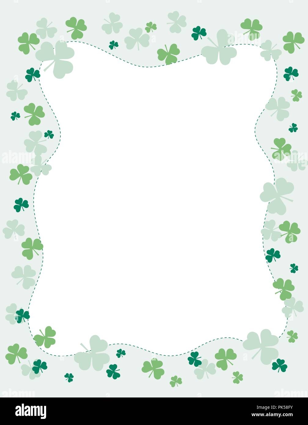 Green Clover St Patrick s Day Background Border Stock Vector Image Art Alamy Green Clover St Patrick s Day Background Border Stock Vector Image Art Alamy