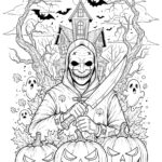 Halloween Coloring Page Michael Myers Printable