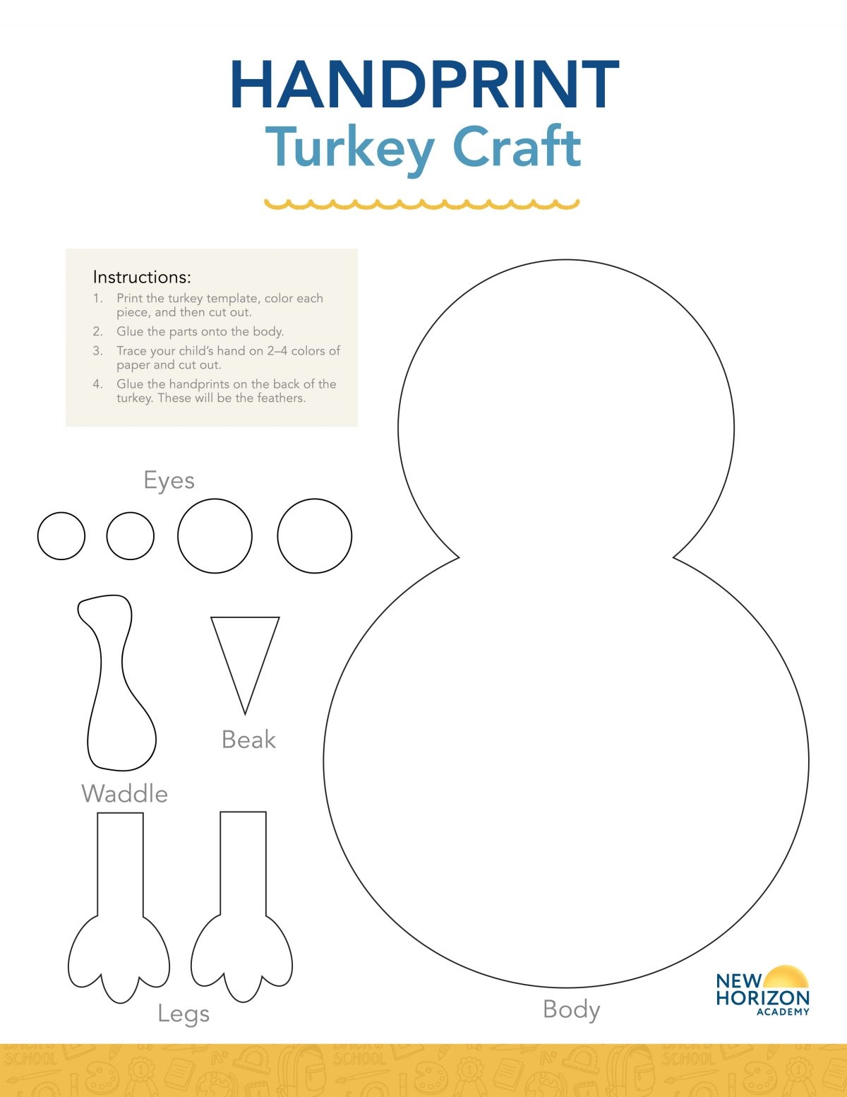 turkey template printable free