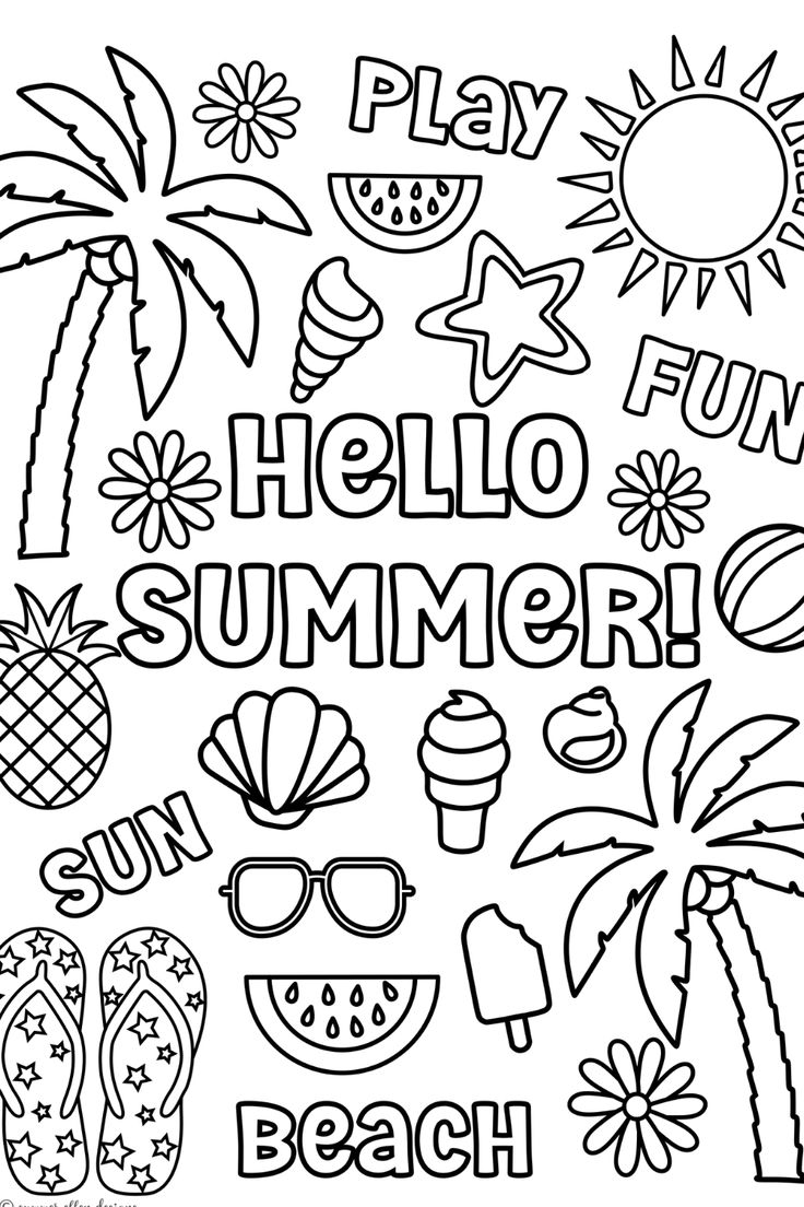 printable coloring pages summer