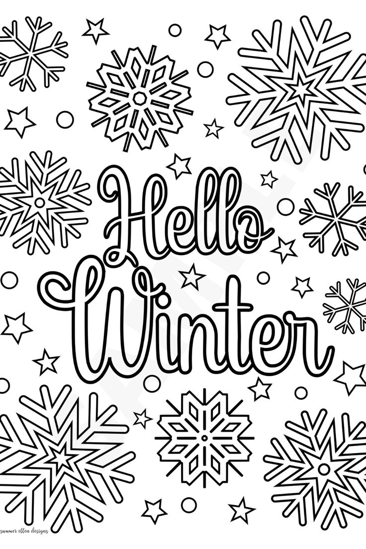 winter coloring pages pdf