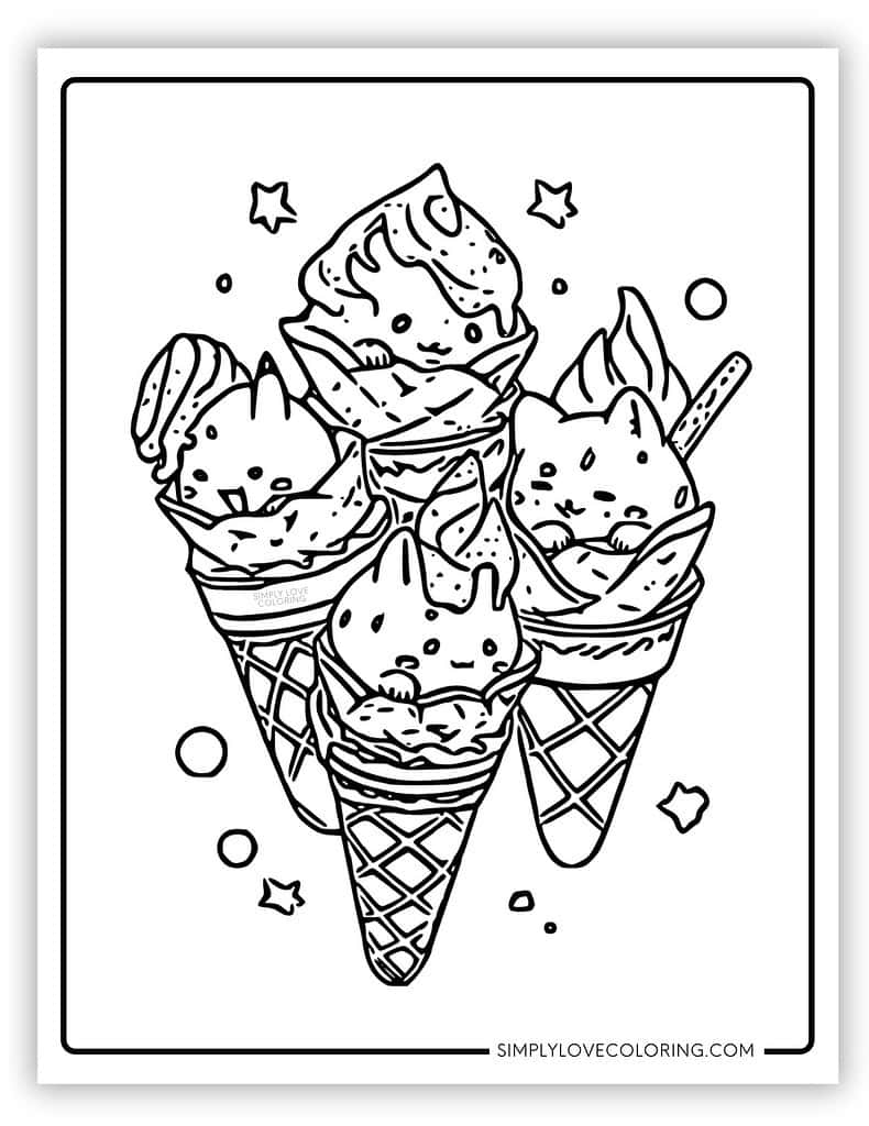ice cream coloring sheets